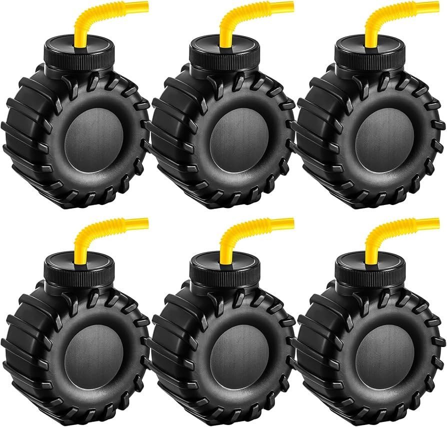 Amyhill 6 Pieces 12 oz Construction Truck Cups Set Truck Construction Cups with Orange Straw Birt... | Amazon (US)