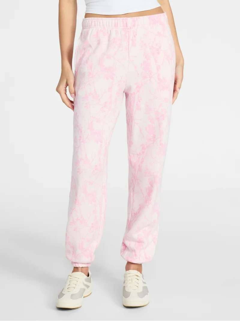 No Boundaries Printed Fleece Joggers, 29'' Inseam, Women's XXS-XXL | Walmart (US)