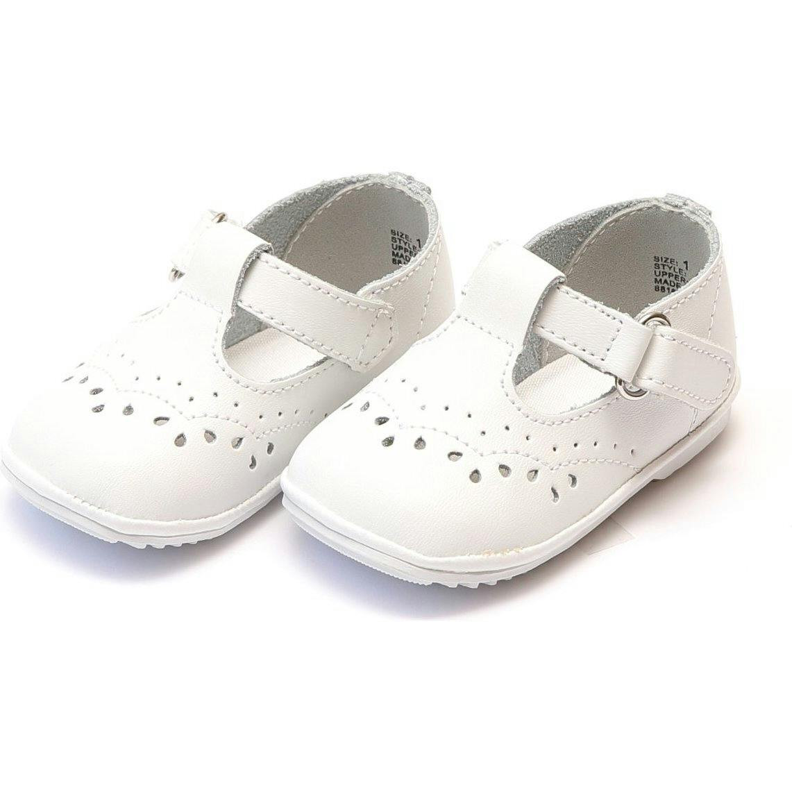Birdie Leather T-Strap Mary Jane (Baby) White / 3 | Maisonette