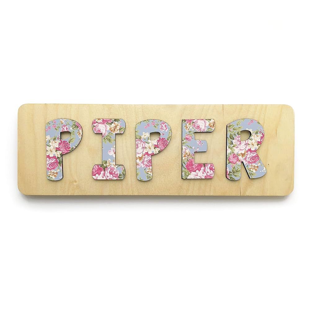 Personalized Wooden Name Puzzle for Kids, Handmade in USA by Bloom Owl, Custom Baby Gifts for Boy... | Amazon (US)