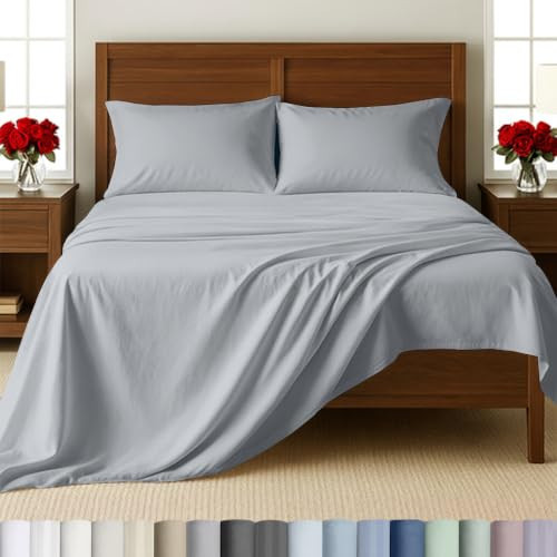 California Design Den Softest 100% Cotton Sateen Full Size Sheets Set | Amazon (US)