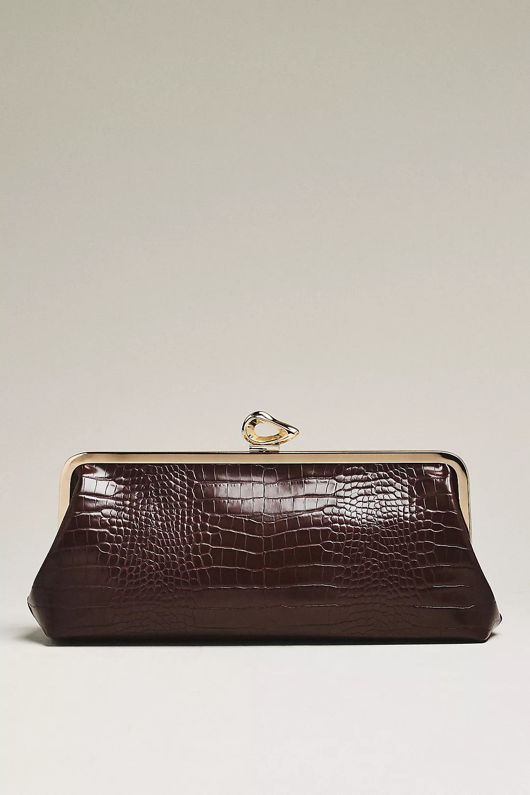 Claire Vegan-Leather Turnlock Clutch | Anthropologie (US)