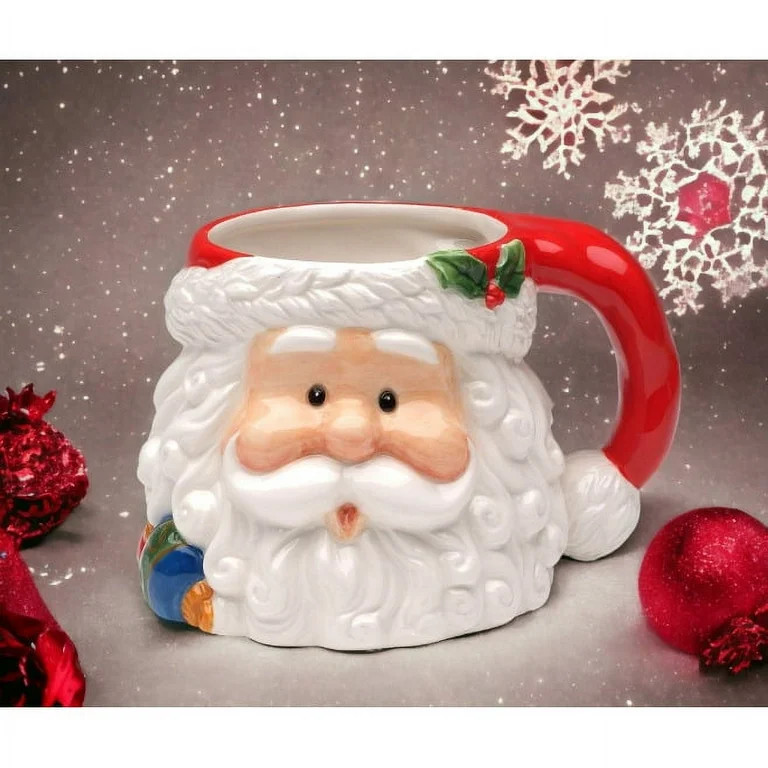 Ceramic Christmas Santa Claus Mug, Home Décor, Gift for Her, Gift for Mom, Kitchen Décor, Chris... | Walmart (US)