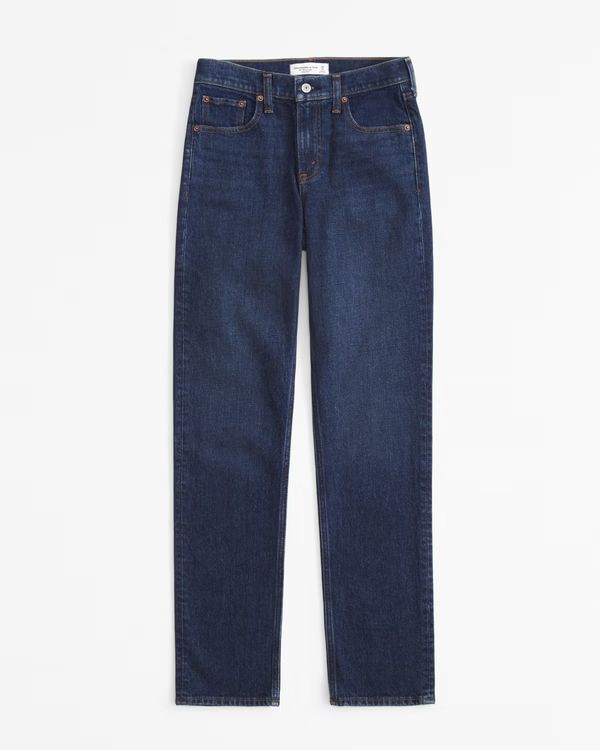 Women's Mid Rise 90s Straight Jean | Abercrombie Jeans |  | Abercrombie & Fitch (US)