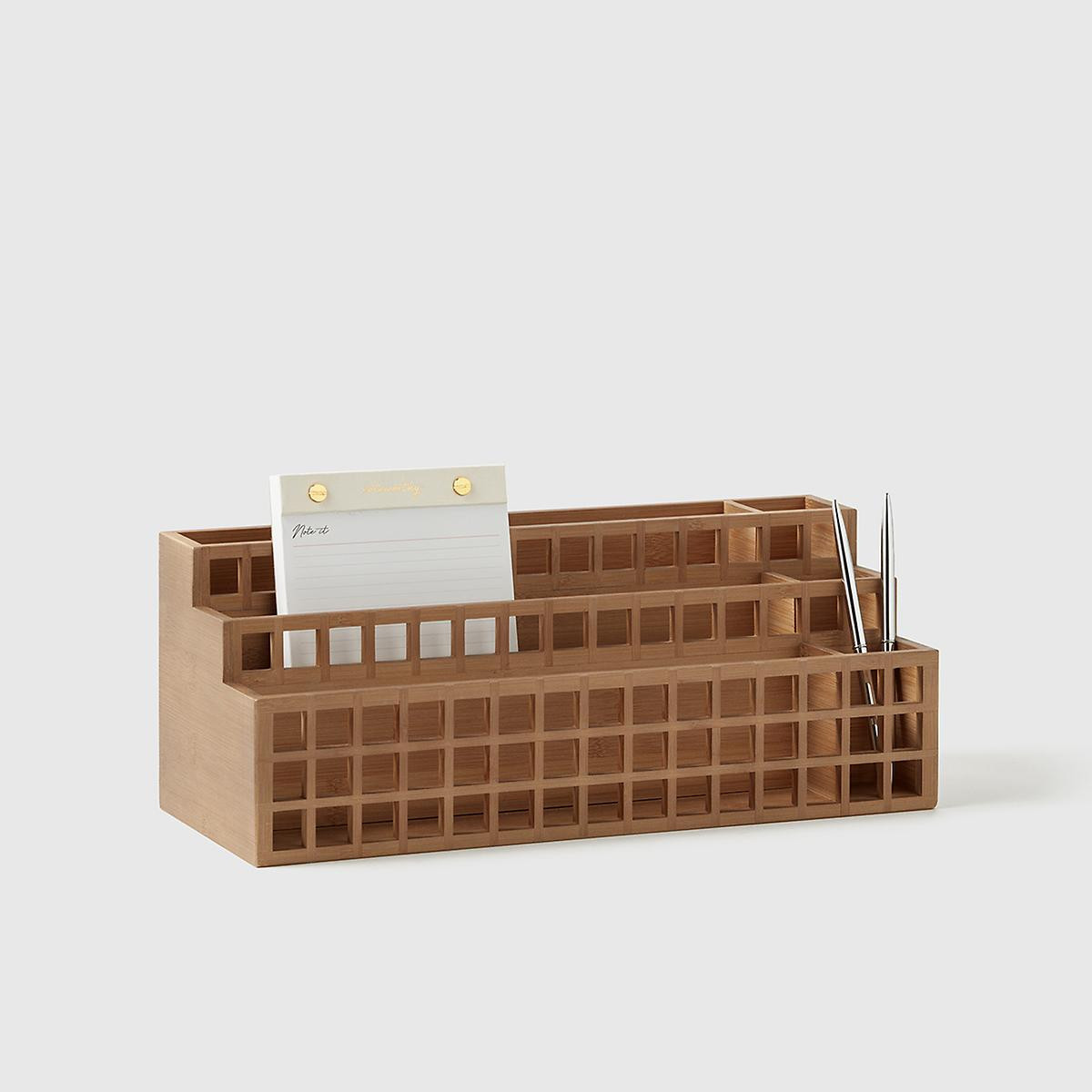 Marie Kondo Shoji Bamboo Desktop Organizer Kocha Brown | The Container Store