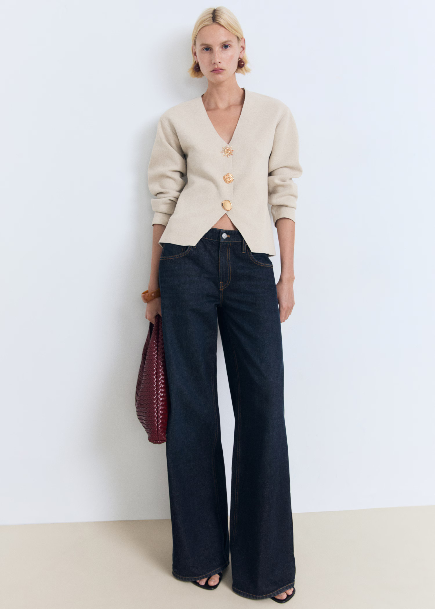 Fine-knit jacket with jewel buttons - Women | MNG Australia | Mango (US/MX/AU)