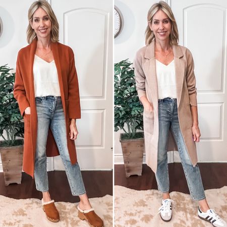 Save vs Splurge - Amazon vs J.Crew. These J.Crew inspired sweater coats from Amazon have been so popular! For good reason… they are cozy and the quality is incredible! Fit is true to size. My shoes are linked up too!

JCrew inspired | Amazon sweater | Amazon cardigan | coatigan | sweater coat | mom style 

#LTKstyletip #LTKfindsunder50 #LTKsalealert
