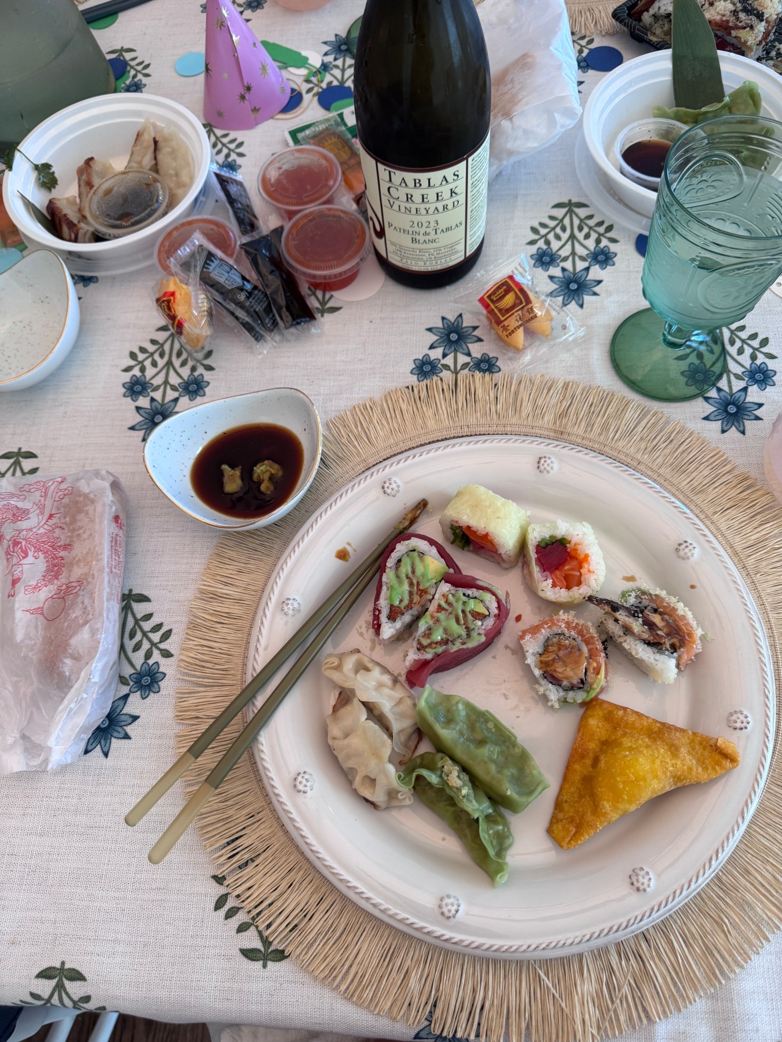 Some of my favorite Amazon table setting finds that I own and love!! Including this tablecloth, these glasses, these placemats, and the chopsticks!!

#LTKHome #LTKParties #LTKFindsUnder50