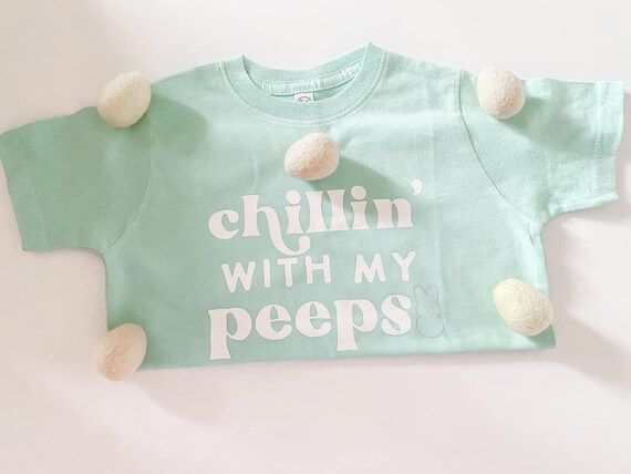 Chillin With My Peeps Kids Easter Shirt Boys Easter Shirt | Etsy | Etsy (US)