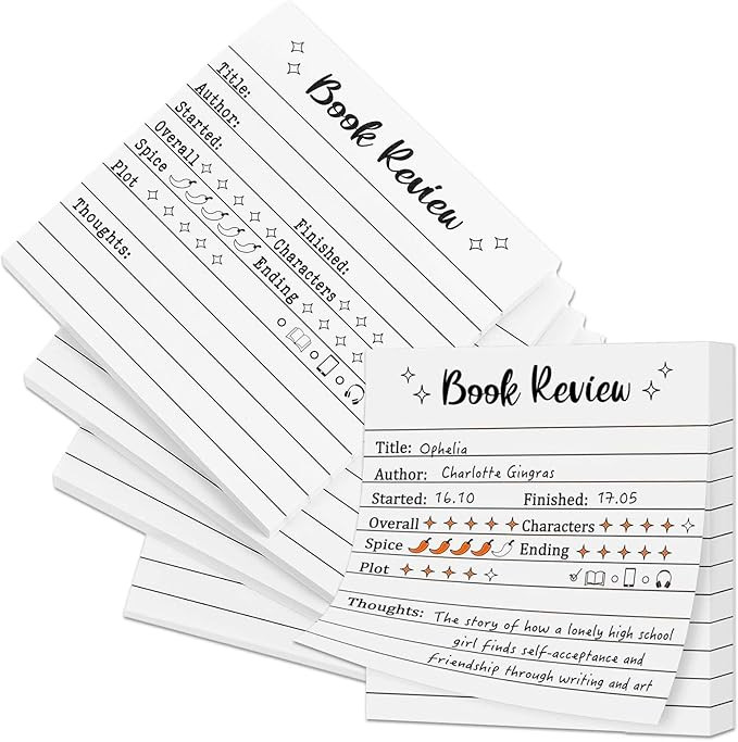 200-Sheets Book Sticky Notes Book Review Set，Ymapinc 4Pcs Small Self-Stick Annotation Kit Ideal... | Amazon (US)