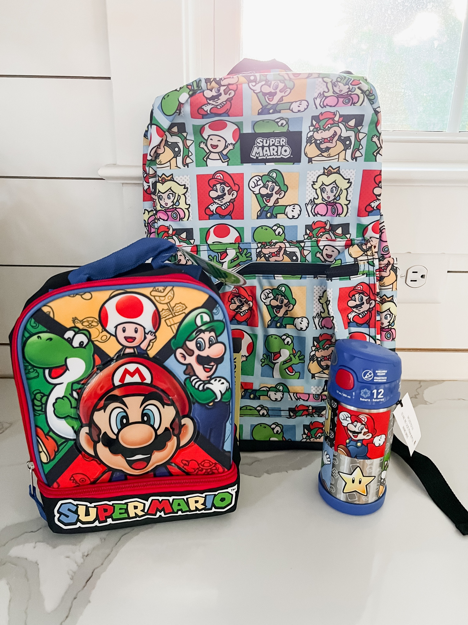 Super Mario Luigi Toad Yoshi Insulated Lunch Box Soft Kit Cooler