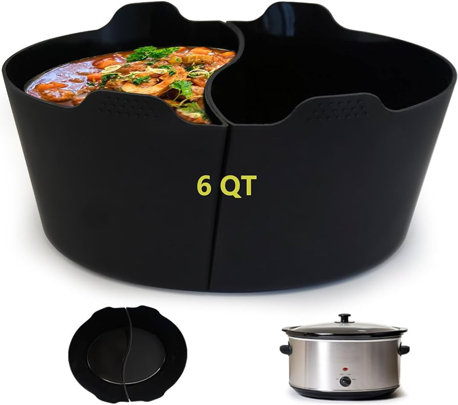 Magikichen 6 Quart Oval Silicone Slow Cooker Liners,For Crock pot Liners,Reusable Crock pot Divid... | Amazon (US)