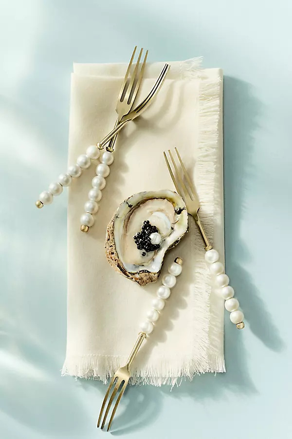Perla Appetizer Forks, Set of 4 | Anthropologie (US)