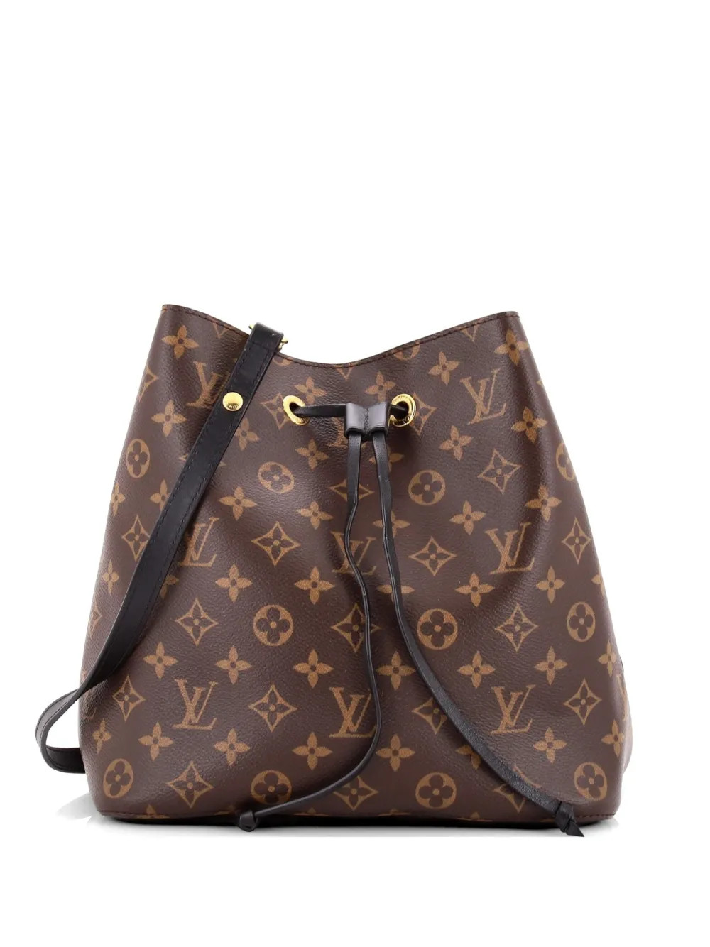 Louis Vuitton Pre-Owned NeoNoe Handbag Monogram Canvas with Leather MM bucket bag - Brown | Farfetch Global