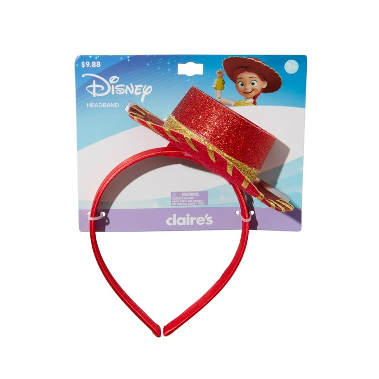 Claire's Disney Jessie the Cowgirl Red Glitter Hat Headband | Walmart (US)