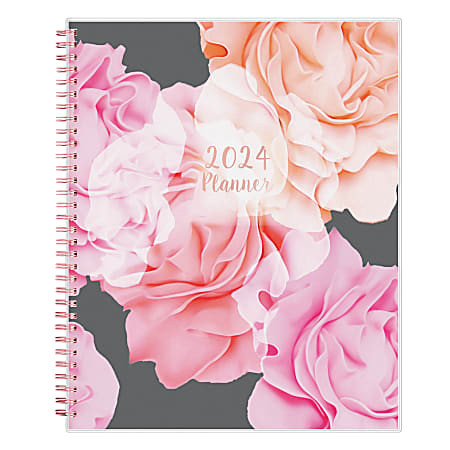 2024 Blue Sky™ Joselyn Frosted Weekly/Monthly Planning Calendar, 8-1/2" x 11", Pink/Gray, Janua... | Office Depot and OfficeMax 