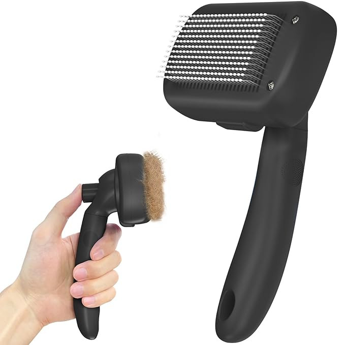 Self Cleaning Shedding Brush - Skin Friendly Grooming Tool for Dogs, Cats, and Puppies, Desheddin... | Amazon (US)