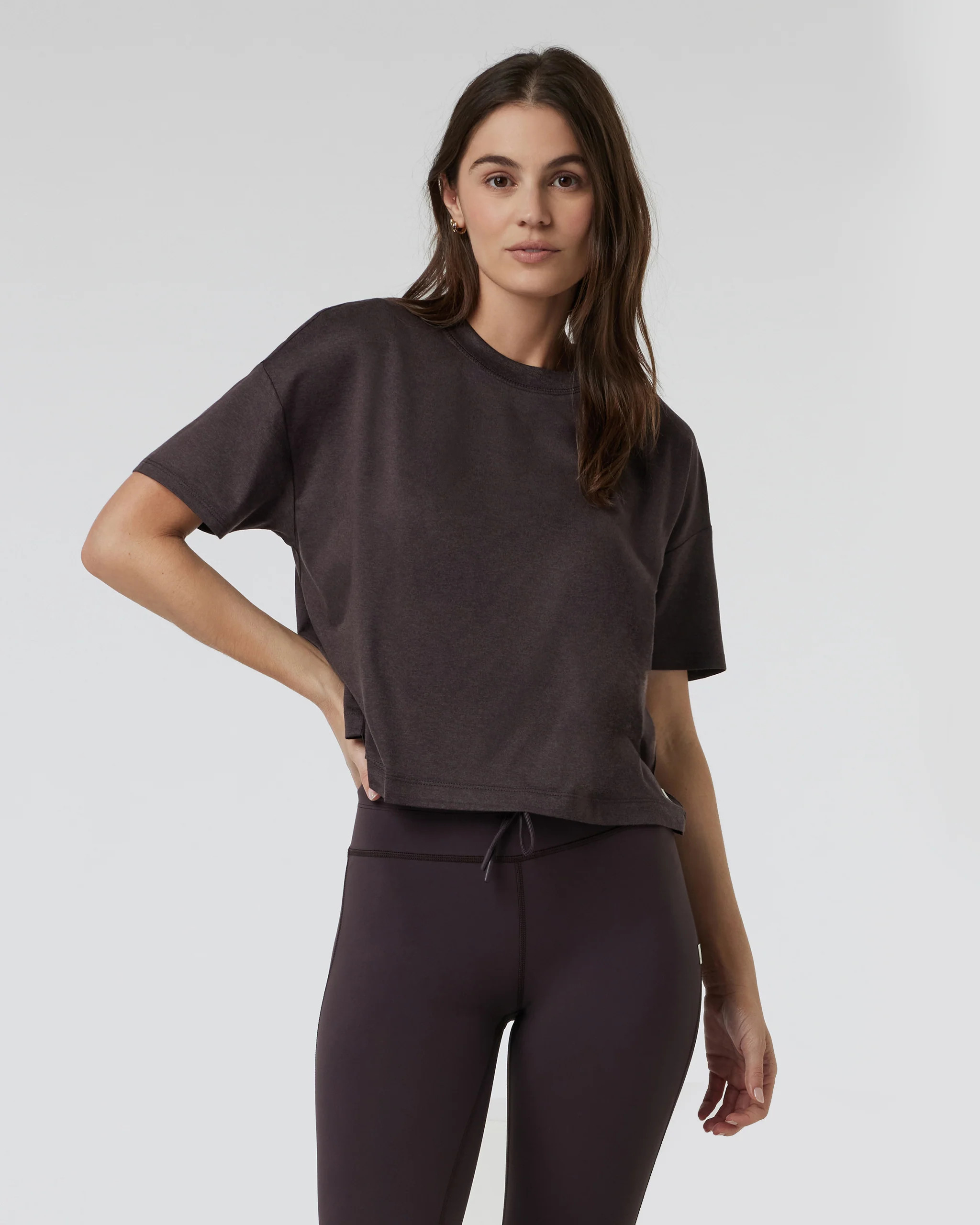 Energy Tee | Women's Sangria Heather Oversized Tee | Vuori | Vuori Clothing (US & Canada)