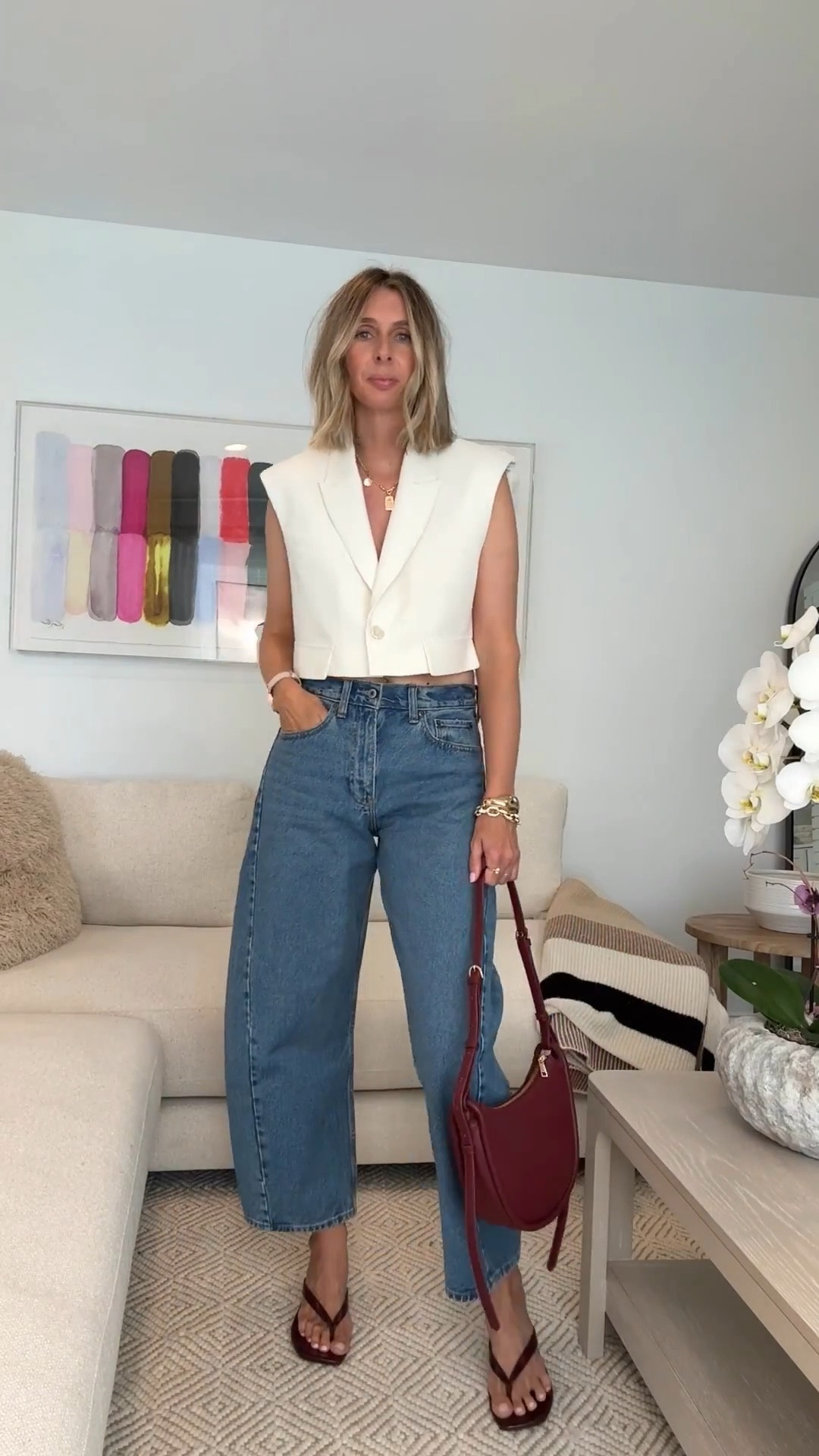 JUST DROPPED AT ZARA. let me know if you want the links! 💫

SWEAT SET
love the heather grey with the colored lettering! the pants are a slight barrel leg and high waisted. wearing the small in both. the sweater runs oversized. 

WHITE VEST
obsessed with this vest and jeans for a chic date night or a girls night! also works beautifully with the brown pants for the office (with a tank underneath!) wearing the medium. 

these jeans are abercrombie. i’m in size 27 (size down)

BROWN PANTS
lightweight. wide leg. cropped. perfection! comfy and cool, you know i love that combo! wearing the small.

BLUE LINEN JUMPSUIT
yes, this beauty is a jumpsuit. how cool!! literally wear to any occasion. wedding. baby shower. the office. a party. date night. love love love! wearing the small. 

BLACK MAXI DRESS
black isn’t usually my color, but i couldn’t resist this dress. flowy. floor length. great shape. works with any bag, and you can totally throw on a denim jacket with this! wearing the small. 

JEANS + BELT COMBO
love when jeans come with a belt. total two in one sitch! these jeans fit so well. they’re soft. cropped. and come in three colors!
wearing size 6. 



zara haul. fall style. brown pants. black dress. sweat set. jumpsuit. workwear. office wear. date night look. effortless style. zara style. 

#LTKFindsUnder100 #LTKOver40 #LTKautumn