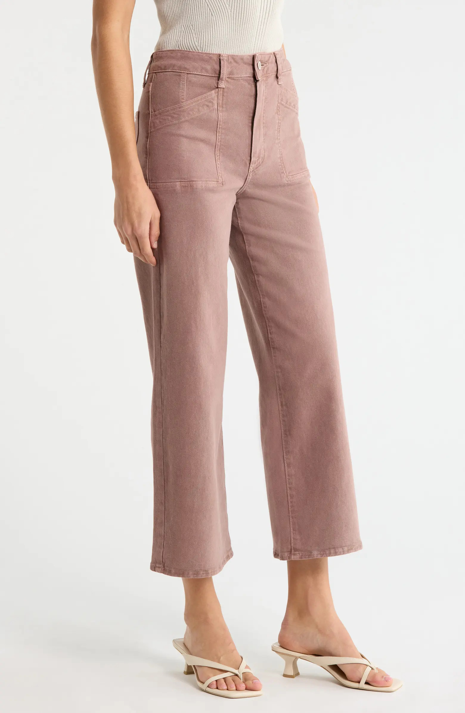Anessa High Waist Ankle Wide Leg Jeans | Nordstrom