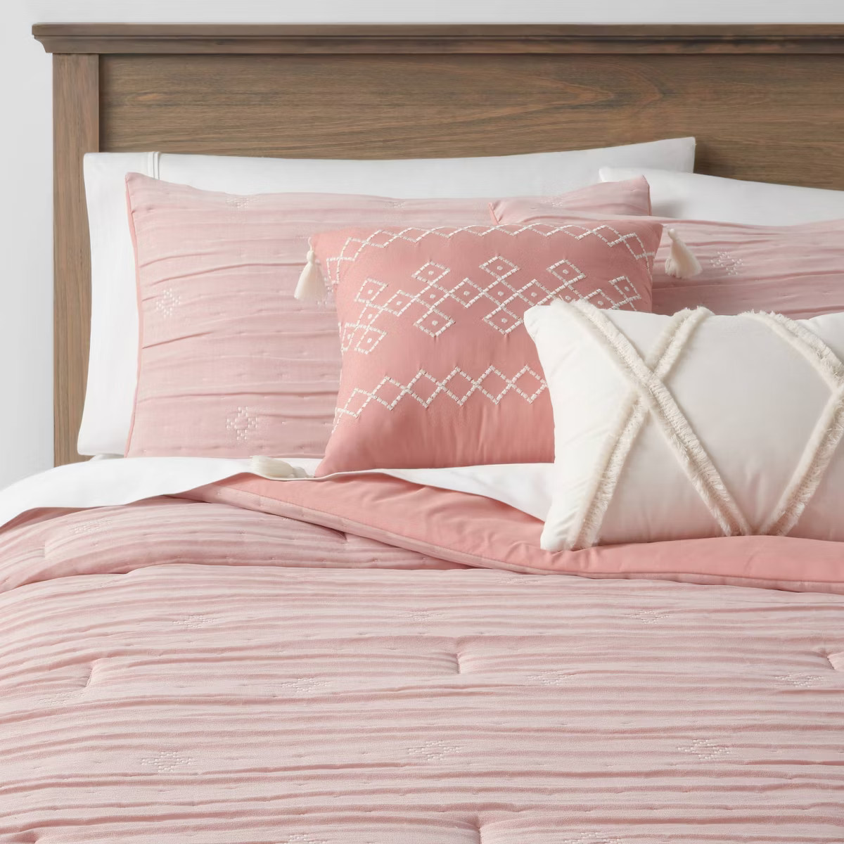 5pc Woven Diamond Comforter Beddding Set - Threshold™ | Target