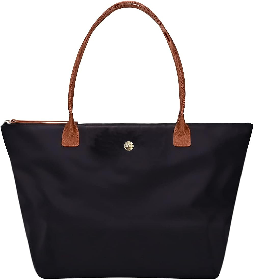 GM LIKKIE Shoulder Tote Bag for Women, Nylon Top-Handle Purse, Foldable Weekend Hobo Handbag | Amazon (US)