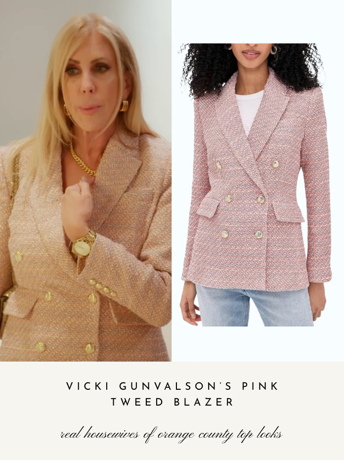 Vicki Gunvalson's Pink Tweed Blazer 

 