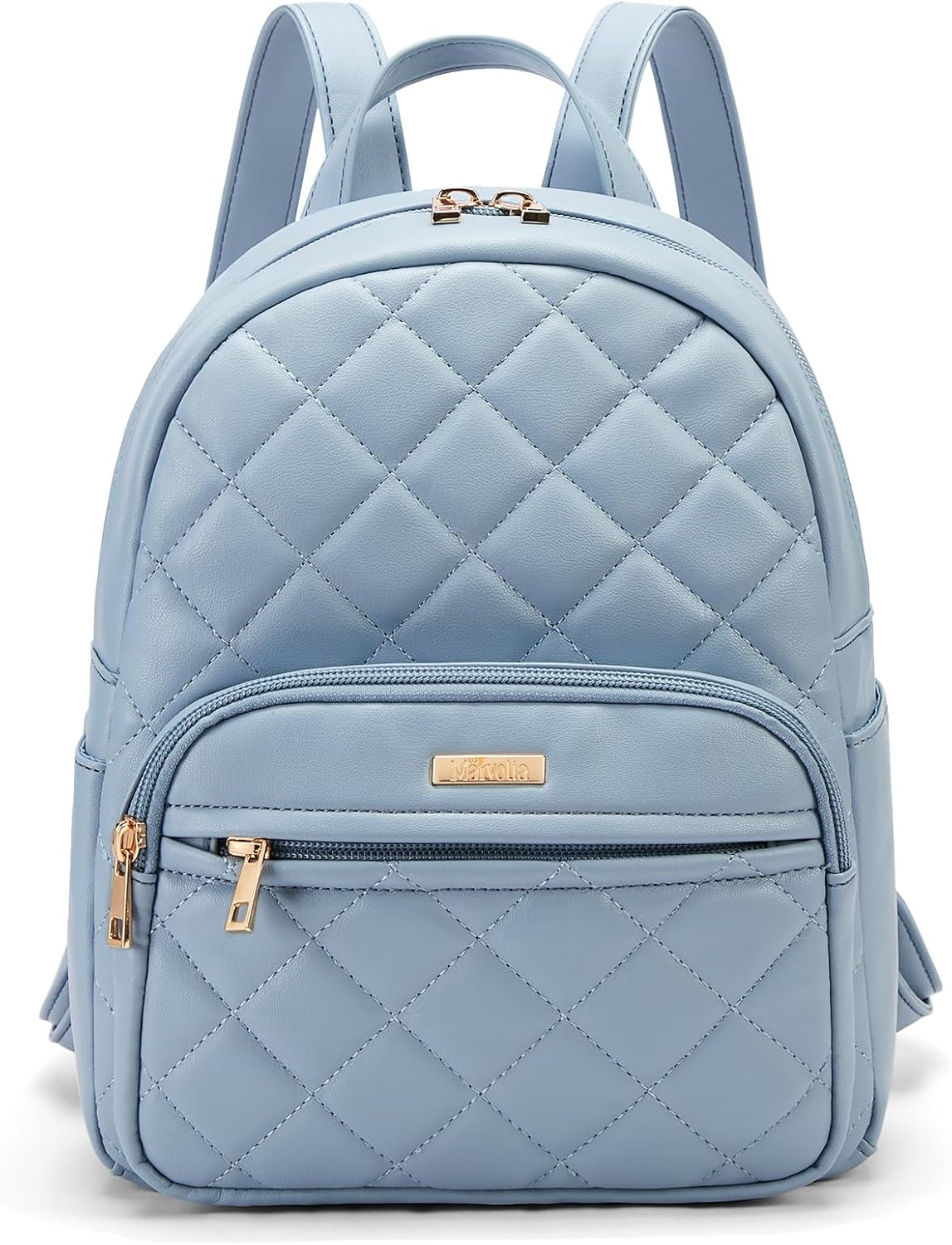 Mini Backpack Vegan Leather Small Backpack, Light Blue | Amazon (US)