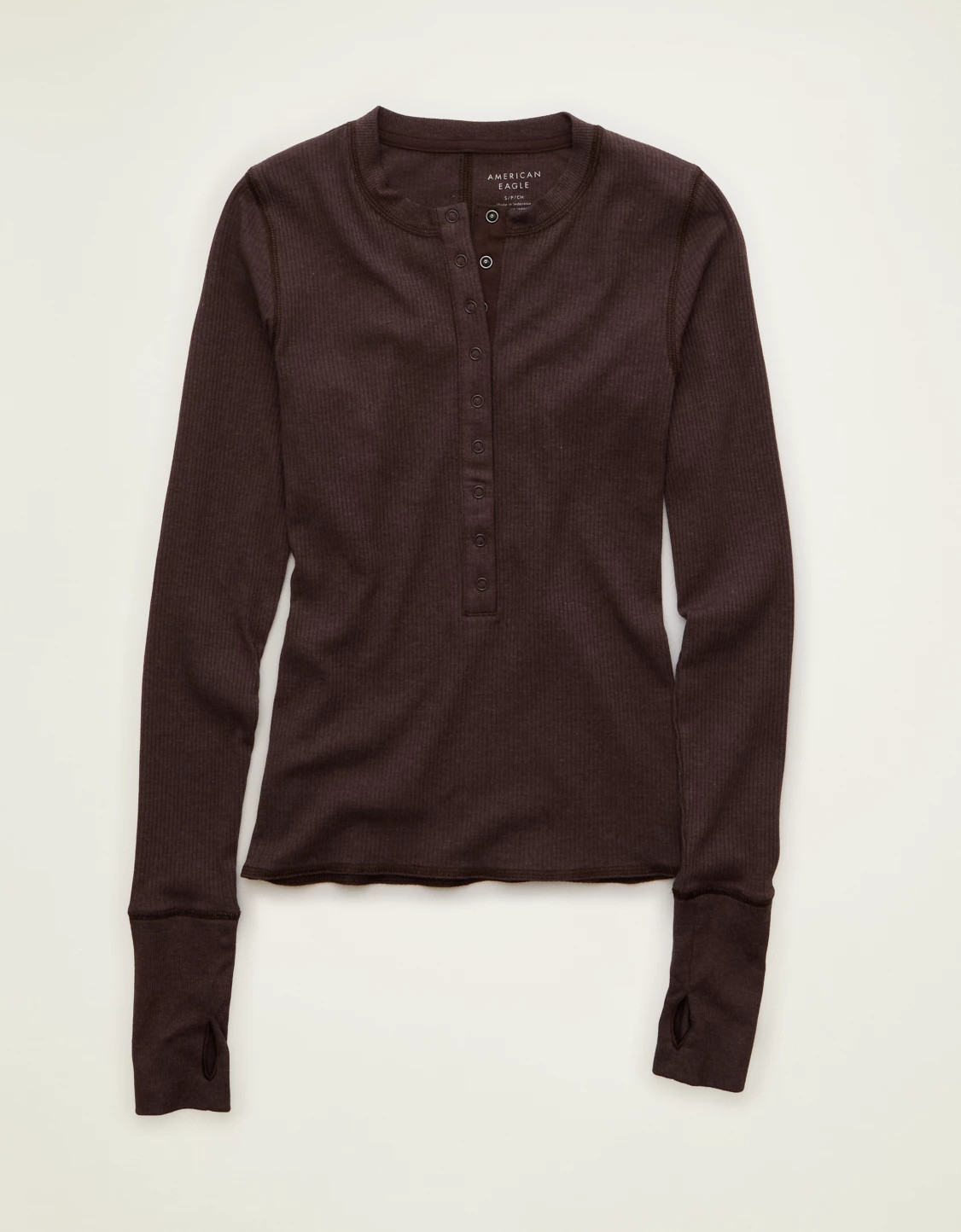 AE Long Sleeve Henley T-Shirt Women's Relic XXL | American Eagle Outfitters (US & CA)
