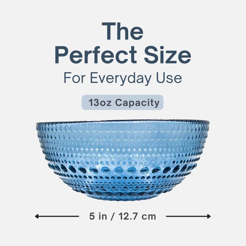 6 Piece Blue Hobnail Bowl Set – Kitchen Bowls | Wayfair North America