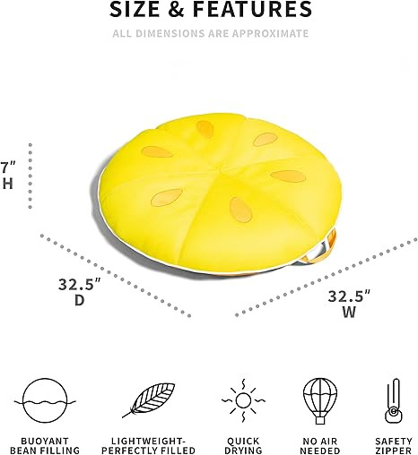 Big Joe Fruit Pool Floats, No Inflation Needed, Quick Draining Fabric, Round Loungers and Pool No... | Amazon (US)