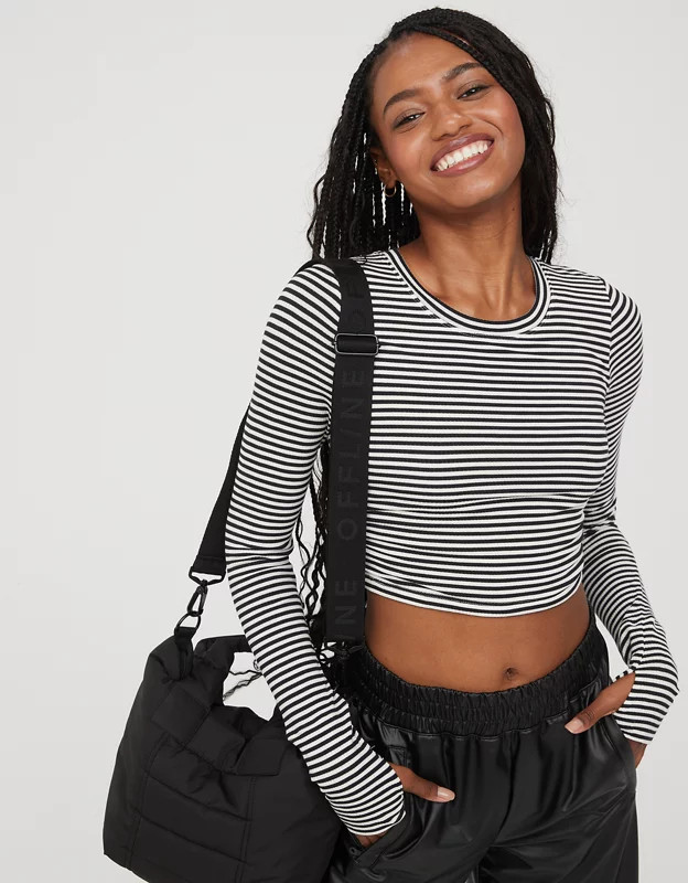 OFFLINE By Aerie Thumbs Up Long Sleeve Ruched T-Shirt | Aerie