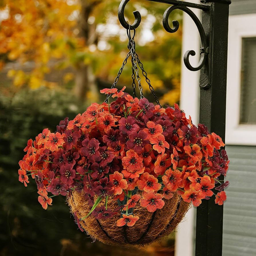 Artificial Mum Flowers for Outdoors, 16 Bundles UV Resistant Faux Mum | Amazon (US)