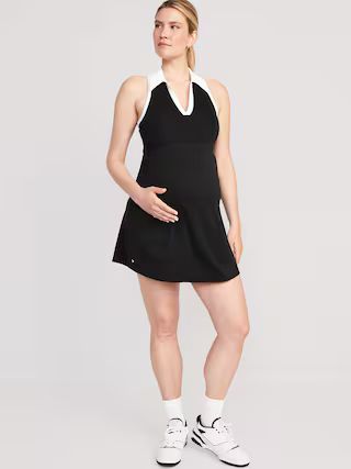 Maternity Sleeveless PowerSoft Polo Mini Dress | Old Navy (US)