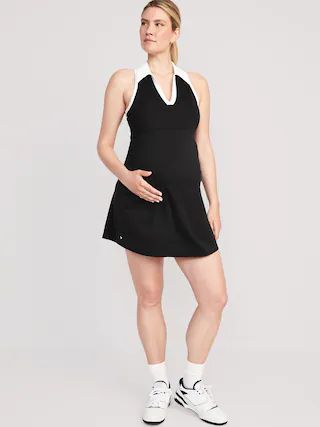 Maternity Sleeveless PowerSoft Polo Mini Dress | Old Navy (US)