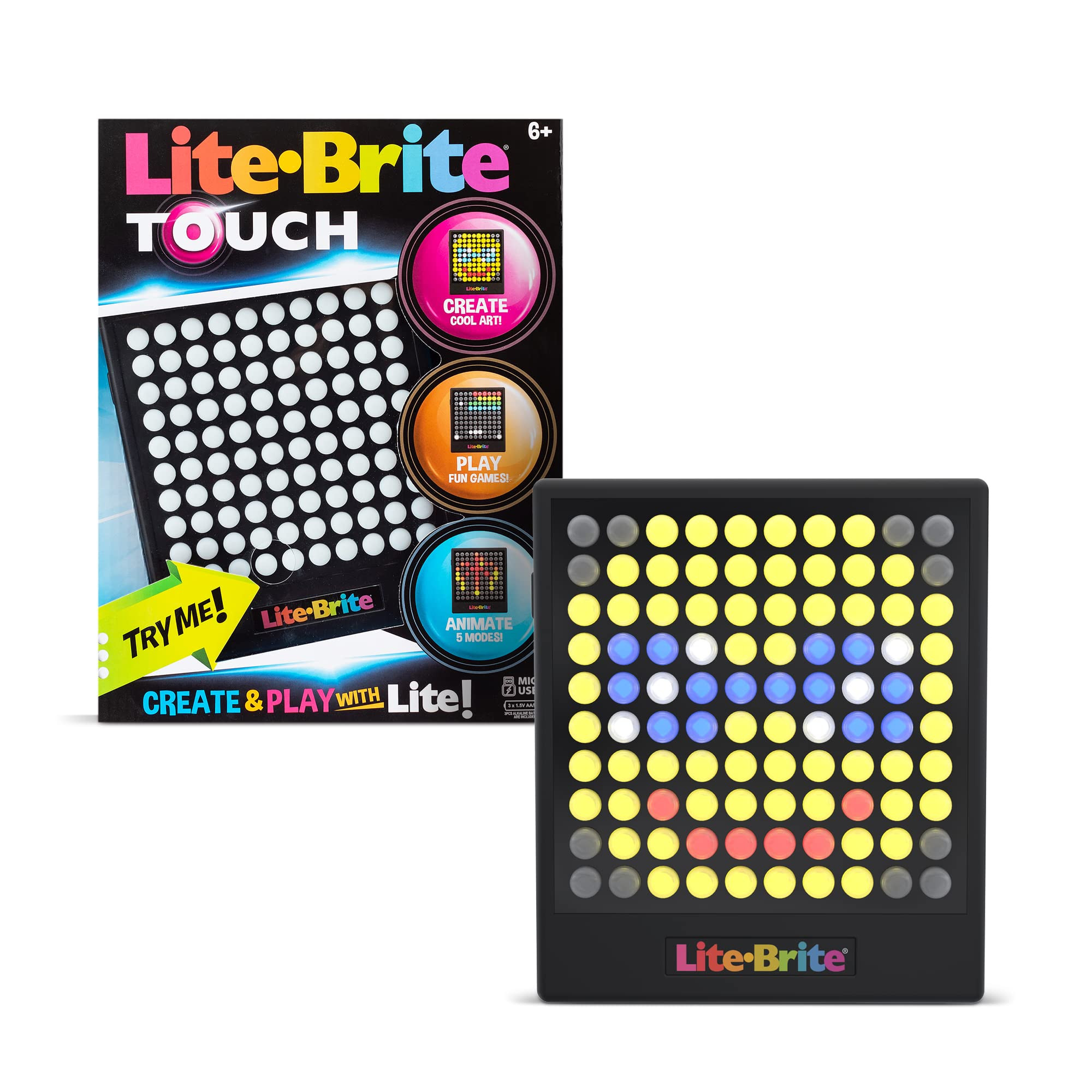 Lite-Brite Touch - Create, Play and Animate - Light Up Portable Stem Sensory Learning Toy, Creati... | Amazon (US)