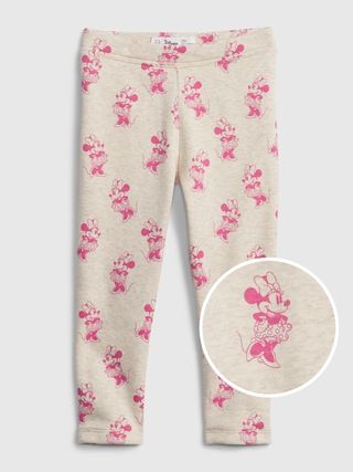 babyGap &#x26;#124 Disney Minnie Mouse Print Cozy Leggings | Gap (US)