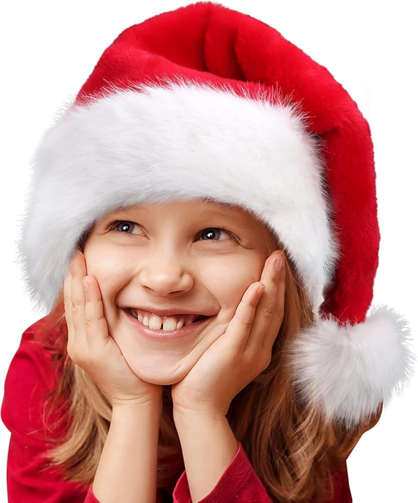 Kids Santa Hat, Christmas Hat for Boys Girls, Unisex Deluxe Comfort Extra Thicken Faux Fur Classi... | Amazon (CA)