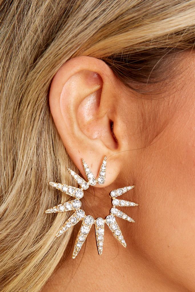 The Biggest Star Gold Earrings | Red Dress 