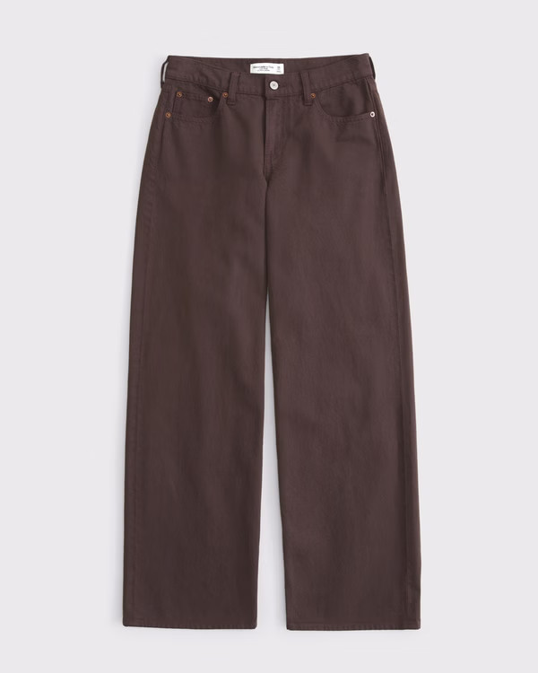 Curve Love Low Rise Ultra Loose Jean | Abercrombie & Fitch (US)