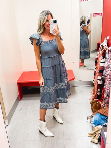 Chambray dress wearing a small
Western cowboy boots fit true to size
Target dress
Country Concert outfit idea
Fall outfit idea
#ltkshoecrush #ltkunder100 #targetdresses #fallfashion

#LTKunder50 #LTKSeasonal #LTKstyletip