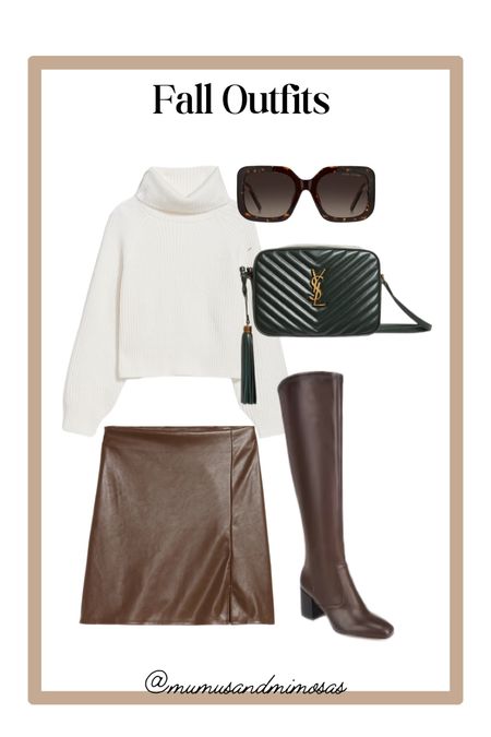 Fall outfit
Pumpkin patch outfit
Winery oufit
Apple picking outfit
Ysl bag
Leather mini skirt
Sweater
Marc Jacobs sunglasses 

#LTKitbag #LTKSeasonal #LTKshoecrush