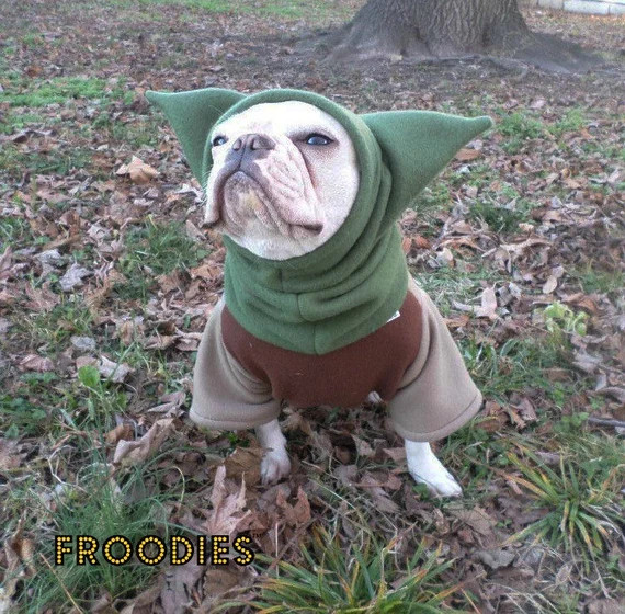 French Bulldog Boston Terrier Pug Dog Froodies Hoodies Halloween Costume Cosplay Star Wars Yoda F... | Etsy (US)