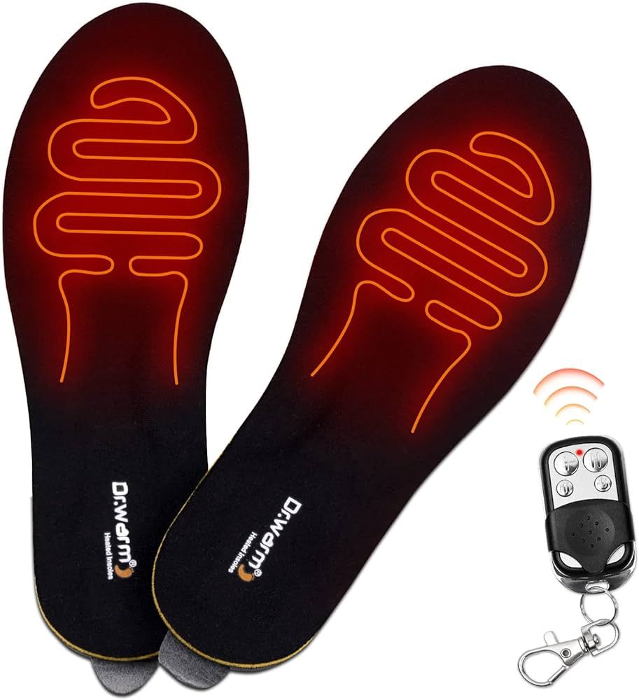 Dr.Warm Heated Insoles for Men Women, Rechargeable Heated Shoe Inserts with Remote Control, Wirel... | Amazon (US)
