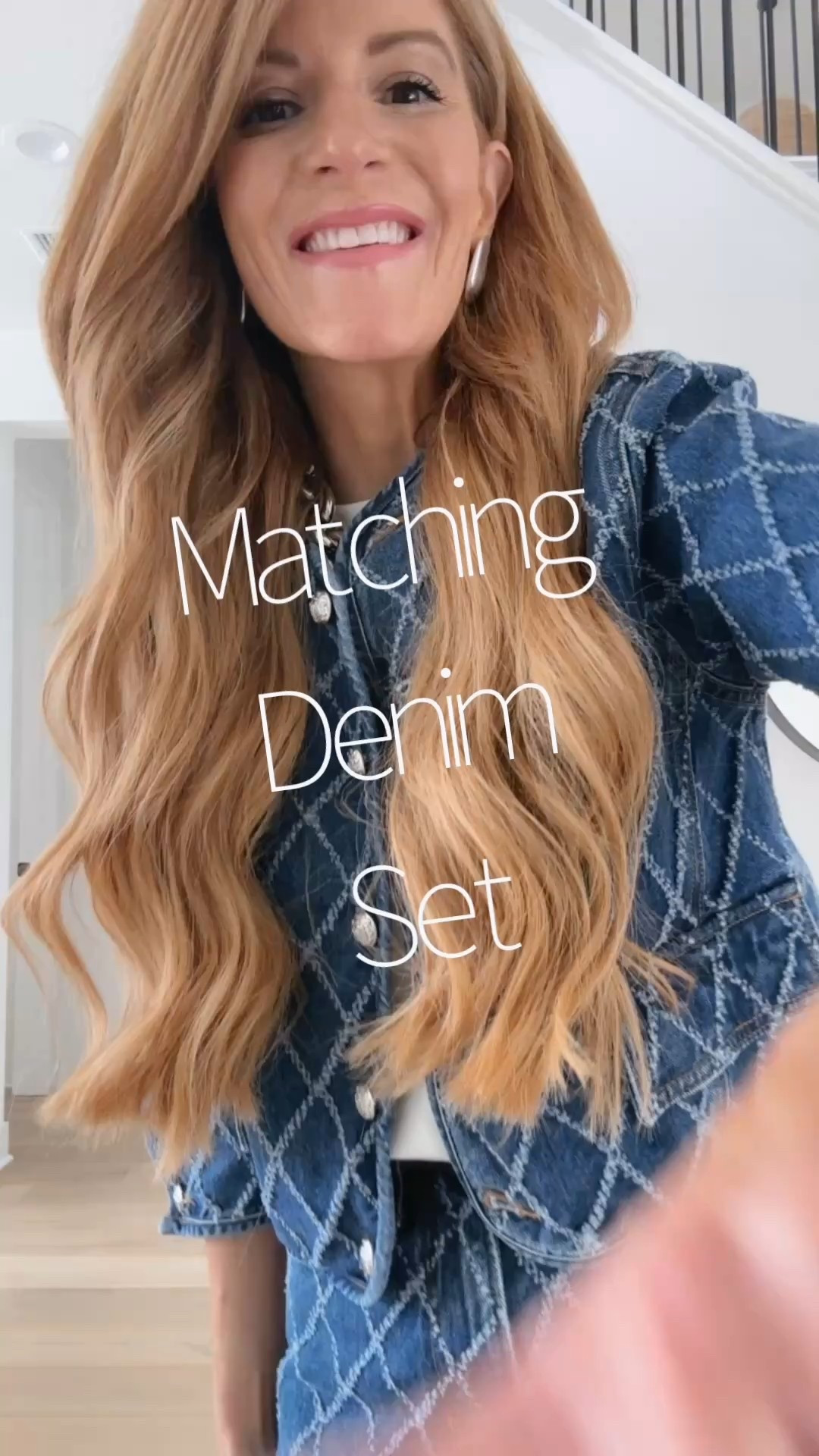 Love this denim matching set- the diamond embroidery is so cool. With a white tee & comfy, mini heel white sandals! All run tts 

#LTKShoeCrush #LTKFindsUnder100 #LTKSeasonal