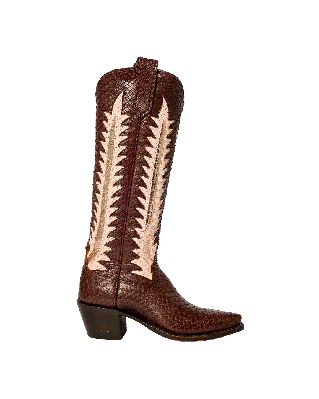Kate Chocolate Python | Luxury Fashion Women's Cowboy Boots | Miron Crosby | Miron Crosby