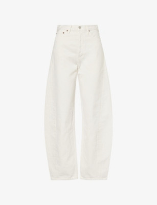 Luna High-Rise Pieced Tapered-Leg Denim Jeans | Selfridges