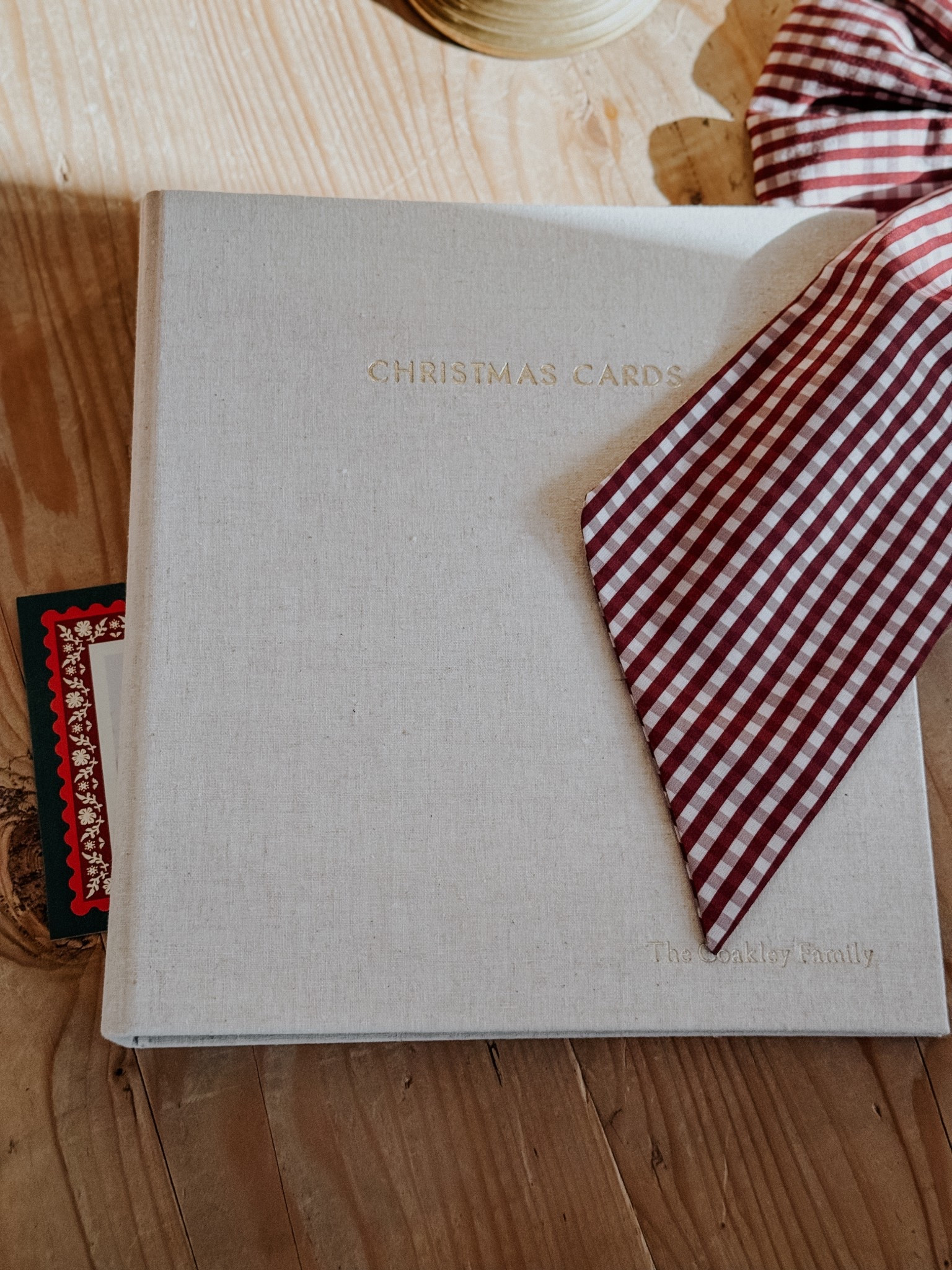 Christmas Card Album - linen, gold embossing, memory book 

#LTKHoliday #LTKHome #LTKSeasonal