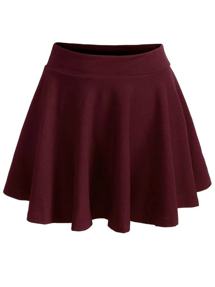 SHEIN Qutie Plus Elastic Waist Solid Skirt | SHEIN