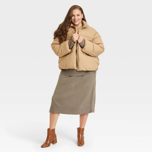 Women's Short Matte Puffer Jacket - A New Day™ | Target